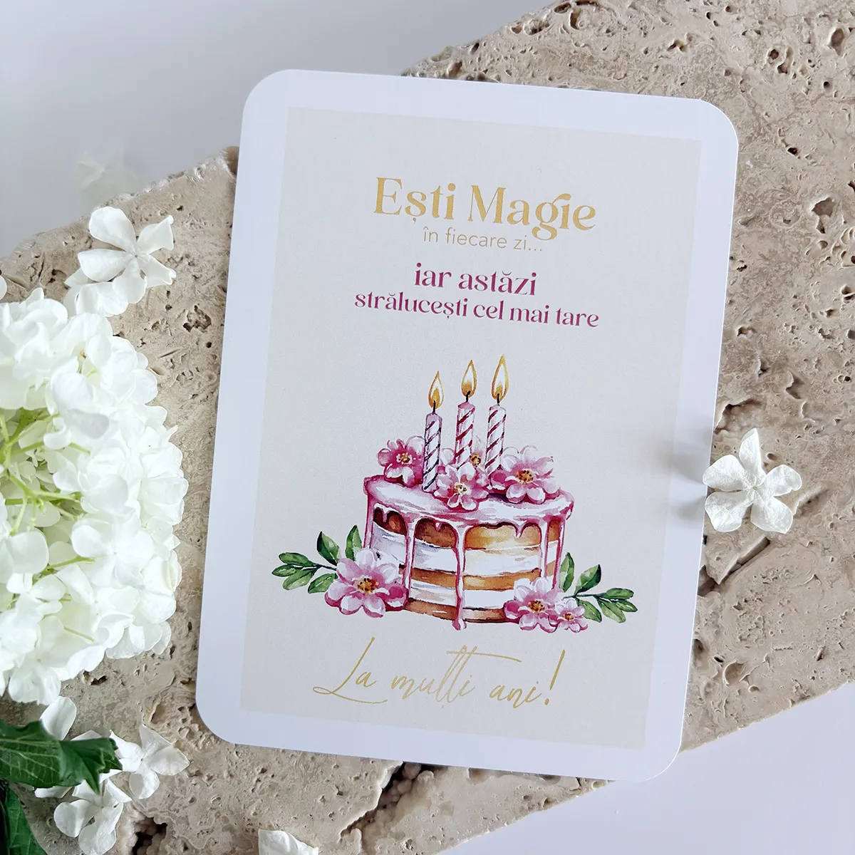 Card inspirațional cu mesaj - Ești Magie în fiecare zi, dar astăzi strălucești cel mai tare - La mulți ani!