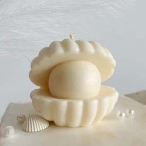 lumânare decorativă parfumată albă perla colecția oceania tu ești magie